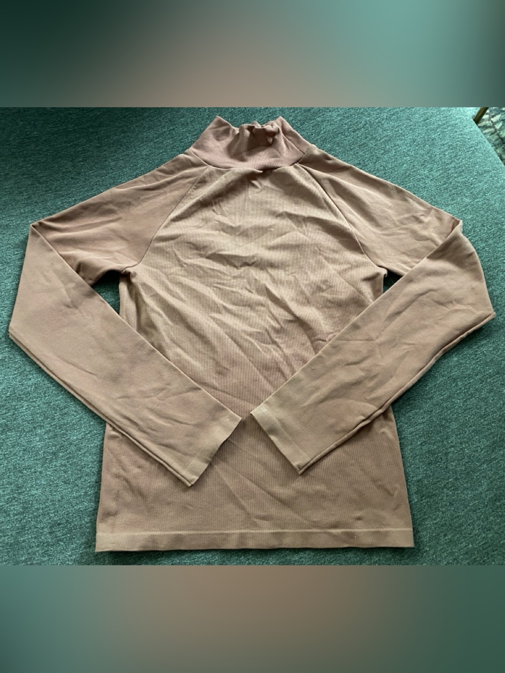 Free People Light Pink Long Sleeve Mock Neck Top
